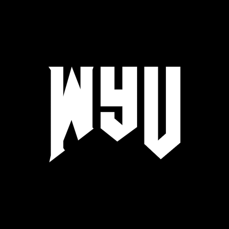 Vector diseño de logotipo de letra wyu para una empresa de tecnología diseño del logotipo wyu combinación de colores blanco y negro logotipo wyu vector diseño wyu icono wyu alfabeto wyu tipografía diseño del logotipo