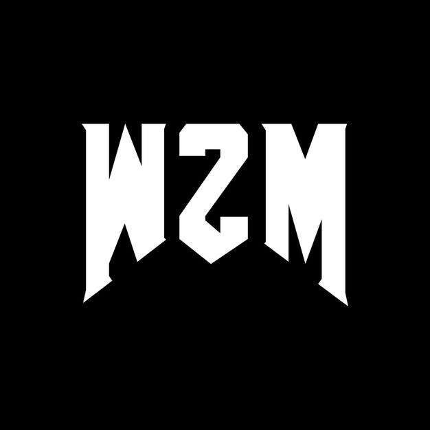 Diseño de logotipo de letra WZM para una empresa de tecnología Diseño de Logotipo WZM combinación de colores blanco y negro WZM diseño de logotipo vectorial WZM WZM icono WZM alfabeto WZM tipografía