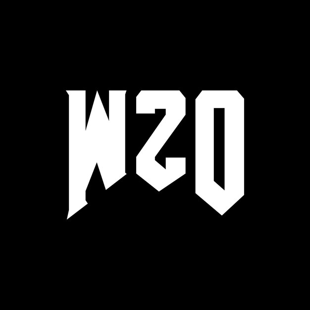 Diseño de logotipo de letra WZO para una empresa de tecnología Diseño del logotipo WZO combinación de colores blanco y negro WZO logotipo vector WZO diseño WZO icono WZO alfabeto WZO tipografía diseño del logotipo