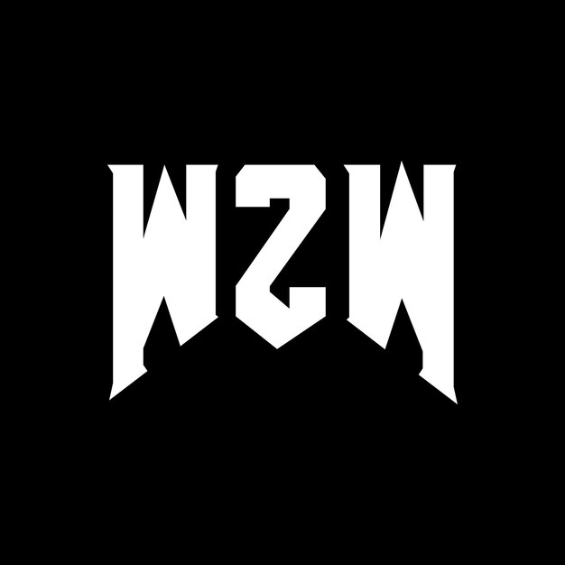 Diseño de logotipo de letra WZW para una empresa de tecnología Diseño del logotipo WZW combinación de colores blanco y negro WZW logotipo Vector WZW diseño del icono WZW alfabeto WZW tipografía diseño del logotipo