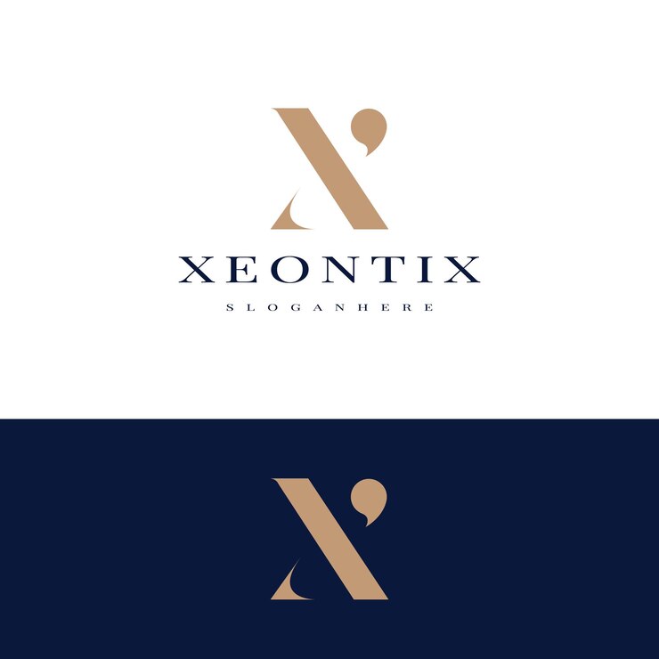 Vector diseño de logotipo de letra x del alfabeto de fuente serif de lujo minimalista simple elegante