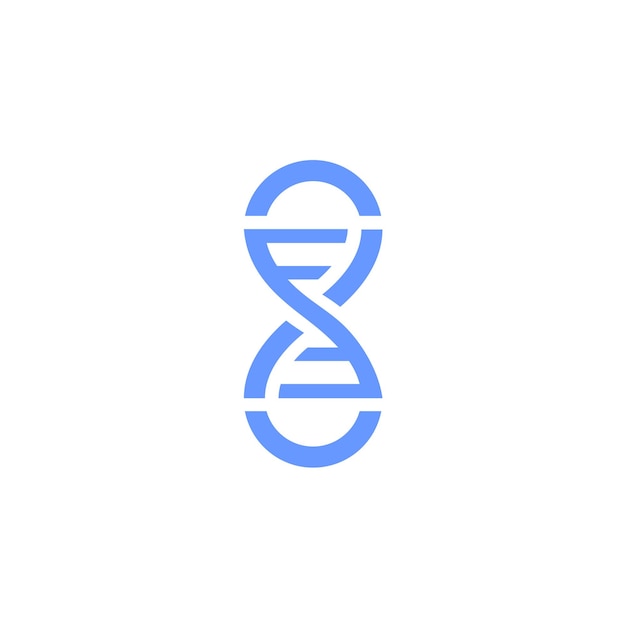 diseño de logotipo de letra x de bucle de ADN infinito