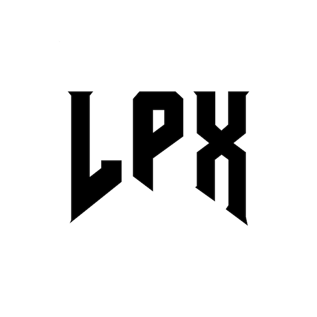 Diseño de logotipo de letra X para la compañía de tecnología LPX diseño de logotipo combinación de colores blanco y negro LPX logotipo LPX vector LPX diseño LPX icono LPX alfabeto LPX tipografía diseño de logotip