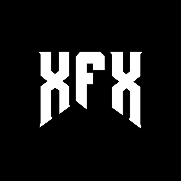 Diseño de logotipo de letra X para la compañía de tecnología XFX diseño de logotipo negro y blanco combinación de colores XFX logotipo XFX vector XFX diseño XFX icono XFX alfabeto XFX tipografía diseño del logotipo