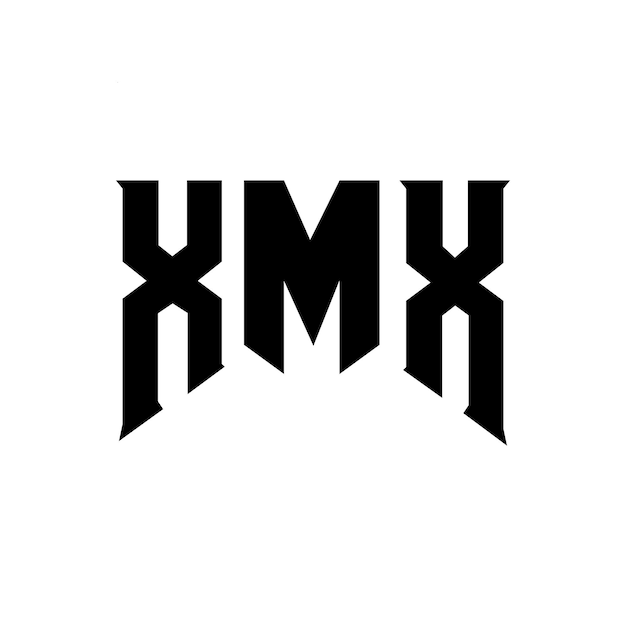 Diseño de logotipo de letra X para una empresa de tecnología XMX diseño de logotipo en blanco y negro combinación de colores XMX logotipo XMX vector XMX diseño XMX icono XMX alfabeto XMX tipografía diseño de Logotipo