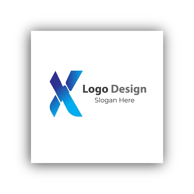 Diseño de logotipo de letra X moderna