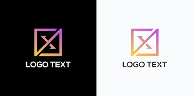 Diseño de logotipo letra x vector premium