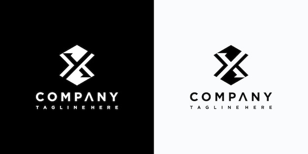 Diseño de logotipo letra x Vector Premium