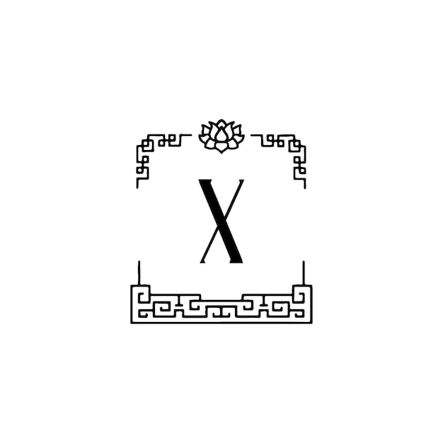 Diseño del logotipo de la letra x