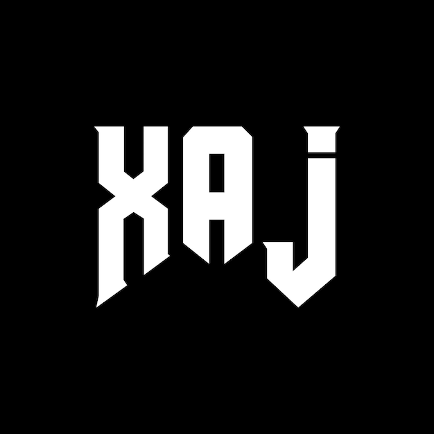 Diseño de logotipo de letra XAJ para la compañía de tecnología XAJ diseño de logotipo combinación de colores blanco y negro XAJ logotipo XAJ vector diseño XAJ icono XAJ alfabeto XAJ tipografía diseño del logotipo