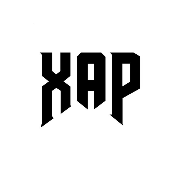 Diseño de logotipo de letra XAP para una empresa de tecnología Diseño de Logotipo XAP combinación de colores blanco y negro XAP logotipo XAP vector XAP diseño Icono XAP alfabeto XAP tipografía Diseño de LOGO