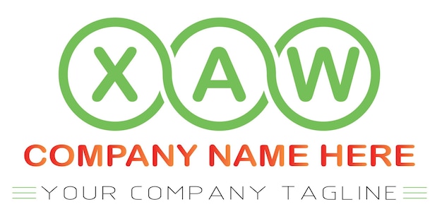 Diseño de logotipo de letra XAW