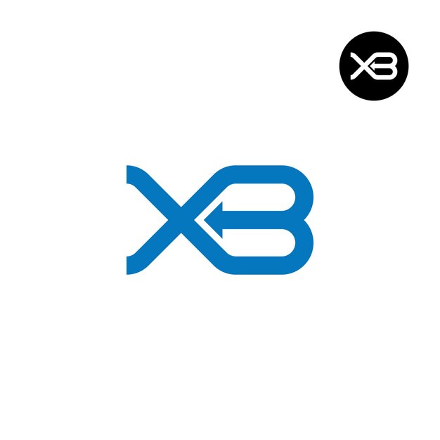 Diseño del logotipo de la letra XB Monograma