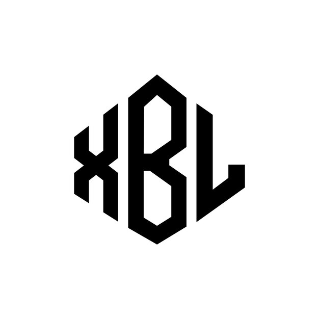 Diseño del logotipo de la letra XBL con forma de polígono XBL diseño del logotipo en forma de póligono y cubo XBL hexágono modelo de logotipo vectorial colores blanco y negro XBL monograma logotipo de negocios e inmobiliario