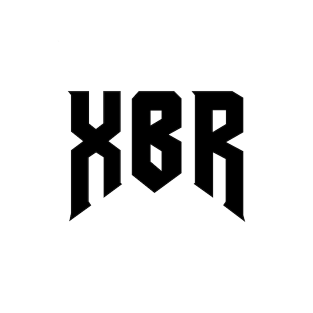 Diseño de logotipo de letra XBR para una empresa de tecnología XBR Diseño del logotipo en blanco y negro Combinación de colores XBR Logotipo XBR Vector XBR diseño Icono XBR Alfabeto XBR Tipografía diseño del logotipo