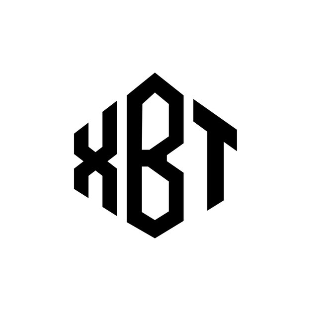 Diseño del logotipo de la letra XBT con forma de polígono XBT diseño del logotipo en forma de póligono y cubo XBT hexágono plantilla del logotipo vectorial colores blanco y negro XBT monograma logotipo de negocios e inmobiliario