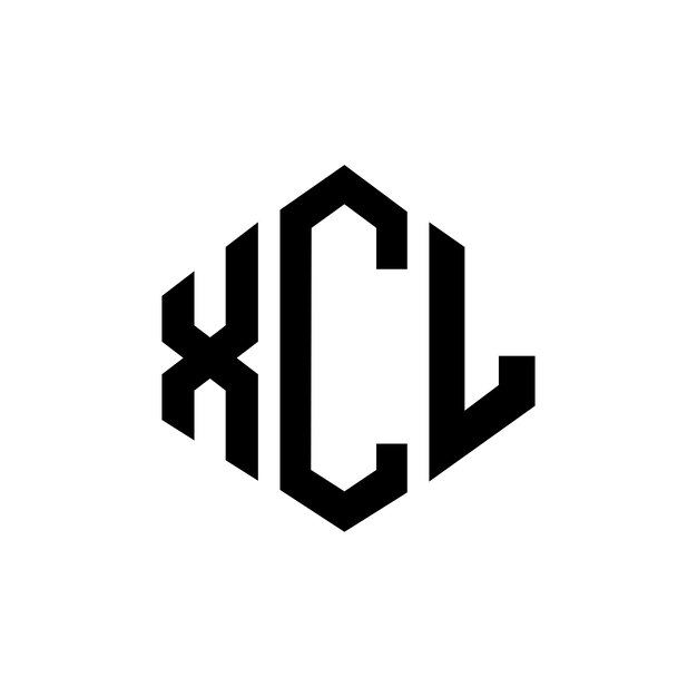Diseño de logotipo de letra XCL con forma de polígono XCL polígono y forma de cubo diseño de logotipo XCL hexágono patrón de logotipo vectorial colores blanco y negro XCL monograma negocio y logotipo de bienes raíces