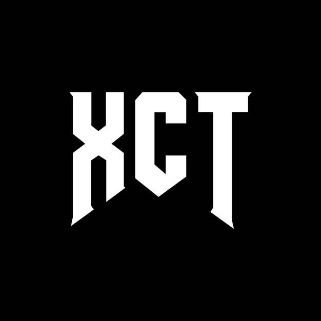 Diseño de logotipo de letra XCT para la empresa de tecnología XCT diseño de logotipo XCT combinación de colores blanco y negro XCT logo XCT vector XCT diseño XCT icono XCT alfabeto XCT tipografía diseño del logotipo