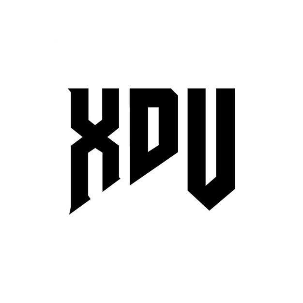 Diseño de logotipo de letra XDU para una empresa de tecnología XDU diseño de logotipo combinación de colores blanco y negro XDU logotipo XDU vector XDU diseño XDU icono XDU alfabeto XDU tipografía diseño de logotip