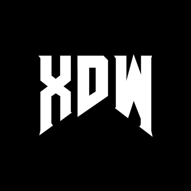 Diseño de logotipo de letra XDW para una empresa de tecnología XDW diseño de logotipo combinación de colores blanco y negro XDW logotipo XDW vector XDW diseño XDW icono XDW alfabeto XDW tipografía diseño de logotip