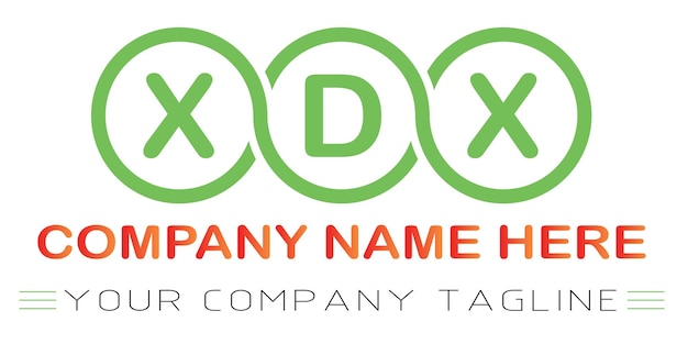 Vector diseño de logotipo de letra xdx