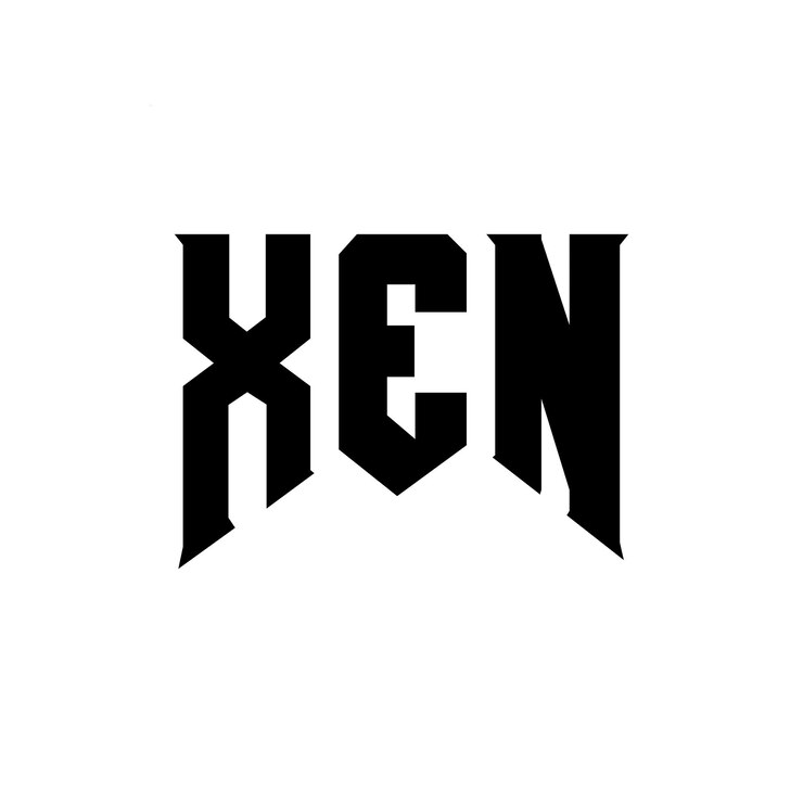 Vector diseño de logotipo de letra xen para una empresa de tecnología xen diseño de logotipo combinación de colores blanco y negro xen logotipo xen vector xen diseño xen icono xen alfabeto xen tipografía diseño de logotip
