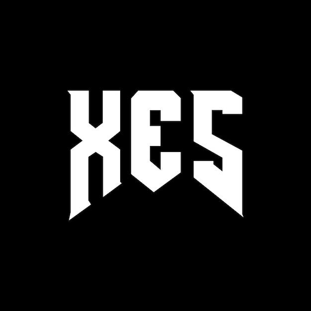 Diseño de logotipo de letra XES para una empresa de tecnología XES diseño de logotipo negro y blanco combinación de colores XES logotipo XES vector XES diseño XES icono XES alfabeto XES tipografía diseño de logotip