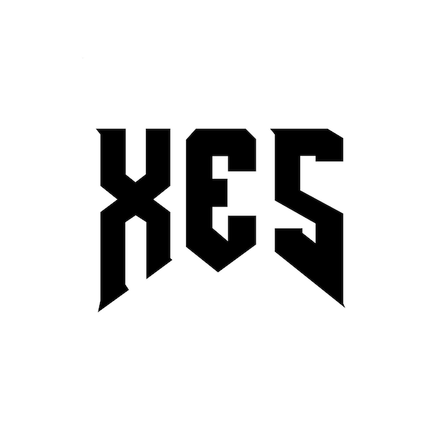 Diseño de logotipo de letra XES para una empresa de tecnología XES diseño de logotipo negro y blanco combinación de colores XES logotipo XES vector XES diseño XES icono XES alfabeto XES tipografía diseño de logotip