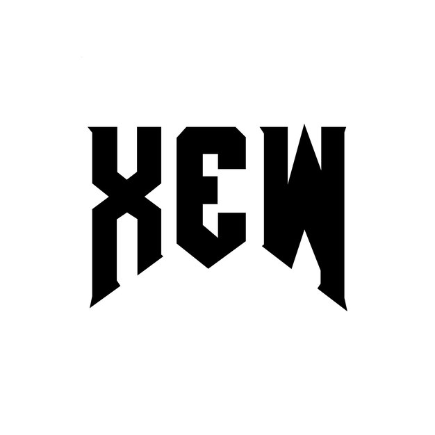 Diseño de logotipo de letra XEW para una empresa de tecnología Diseño del logotipo XEW combinación de colores blanco y negro XEW logotipo Vector XEW diseño del icono XEW alfabeto XEW tipografía diseño del logotipo