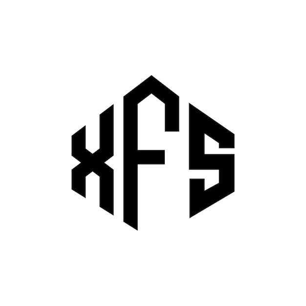Diseño del logotipo de la letra XFS con forma de polígono XFS diseño del logotipo en forma de póligono y cubo XFS hexágono modelo de logotipo vectorial colores blanco y negro XFS monograma logotipo de negocios e inmobiliario
