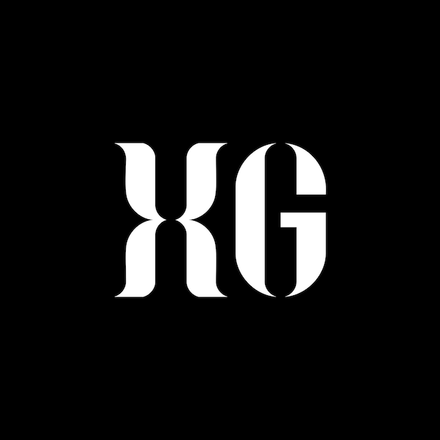Diseño del logotipo de la letra XG La letra inicial XG Círculo vinculado Monograma en mayúsculas Logotipo de color blanco Logotipo XG Diseño XG XG