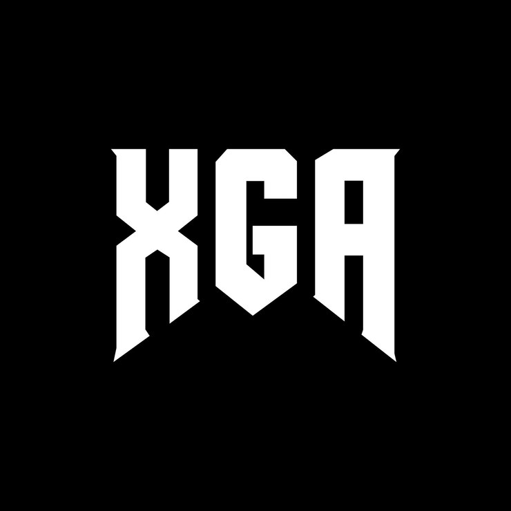 Vector diseño de logotipo de letra xga para una empresa de tecnología xga diseño de logotipo combinación de colores blanco y negro xga logotipo xga vector xga diseño xga icono xga alfabeto xga tipografía diseño del logotipo