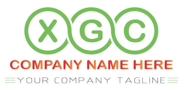Diseño de logotipo de letra XGC