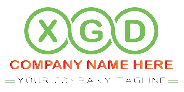 Vector diseño de logotipo letra xgd