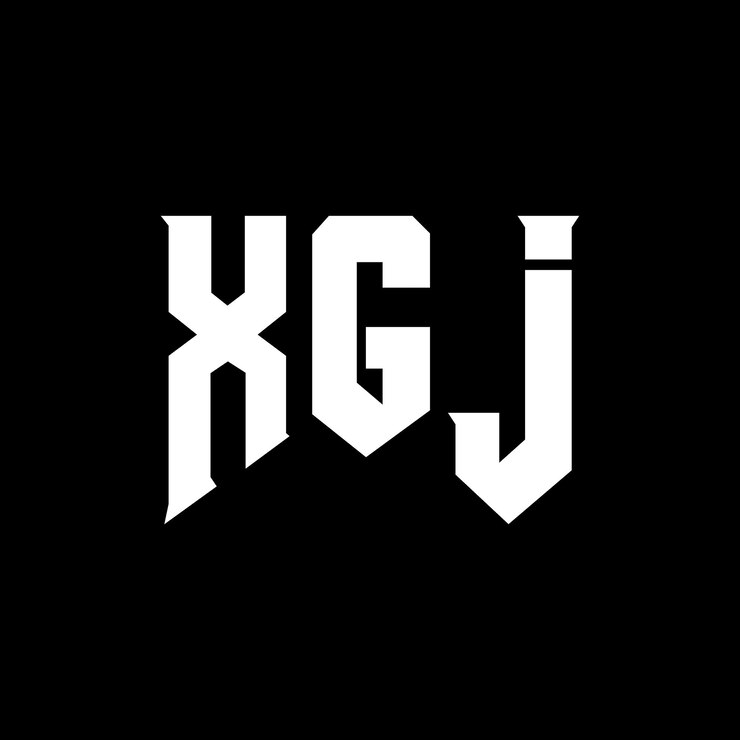 Vector diseño de logotipo de letra xgj para la compañía de tecnología xgj diseño de logotipo combinación de colores blanco y negro xgj logotipo xgj vector xgj diseño xgj icono xgj alfabeto xgj tipografía logotipo diseño
