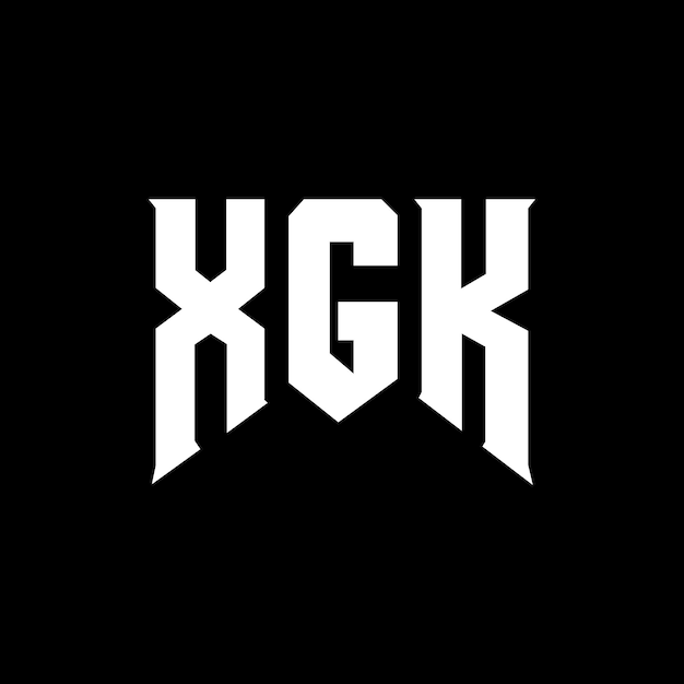 Diseño de logotipo de letra XGK para una empresa de tecnología Diseño de Logotipo XGK combinación de colores blanco y negro XGK logotipo Vector XGK diseño Icono XGK alfabeto XGK tipografía diseño de logotipo