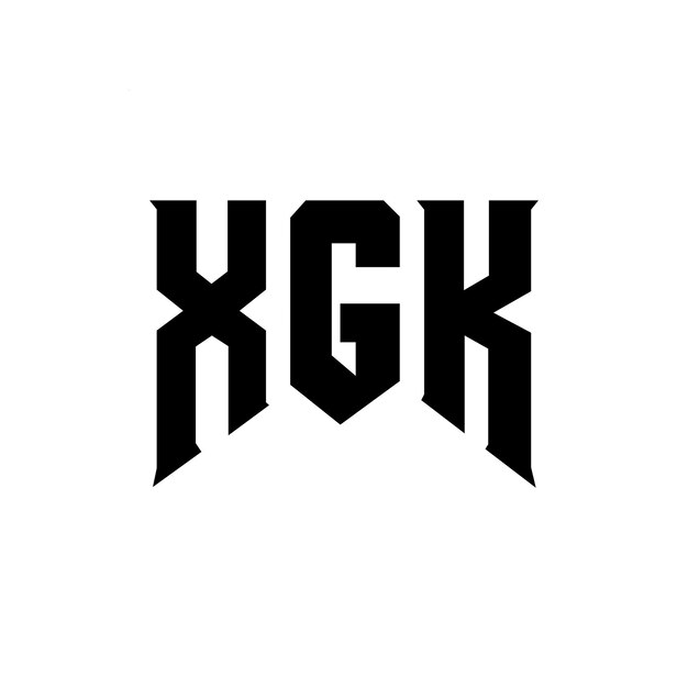 Diseño de logotipo de letra XGK para una empresa de tecnología Diseño de Logotipo XGK combinación de colores blanco y negro XGK logotipo Vector XGK diseño Icono XGK alfabeto XGK tipografía diseño de logotipo