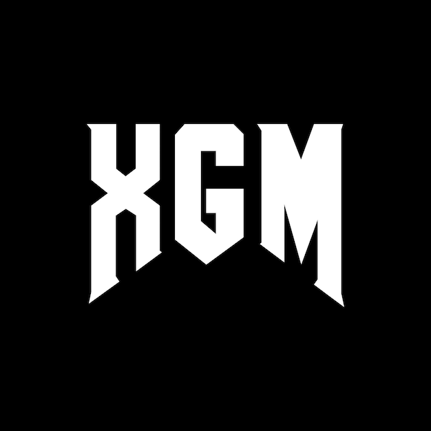 Diseño de logotipo de letra XGM para la empresa de tecnología XGM Diseño de Logotipo XGM combinación de colores blanco y negro XGM logotipo XGM vector XGM diseño XGM icono XGM alfabeto XGM tipografía diseño de logotipo