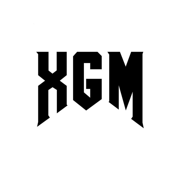 Diseño de logotipo de letra XGM para la empresa de tecnología XGM Diseño de Logotipo XGM combinación de colores blanco y negro XGM logotipo XGM vector XGM diseño XGM icono XGM alfabeto XGM tipografía diseño de logotipo