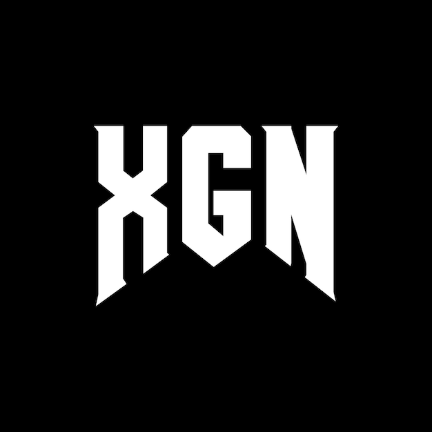 Diseño de logotipo de letra XGN para una empresa de tecnología Diseño de Logotipo XGN combinación de colores blanco y negro XGN logotipo Vector XGN diseño XGN icono XGN alfabeto XGN tipografía diseño de logotipo