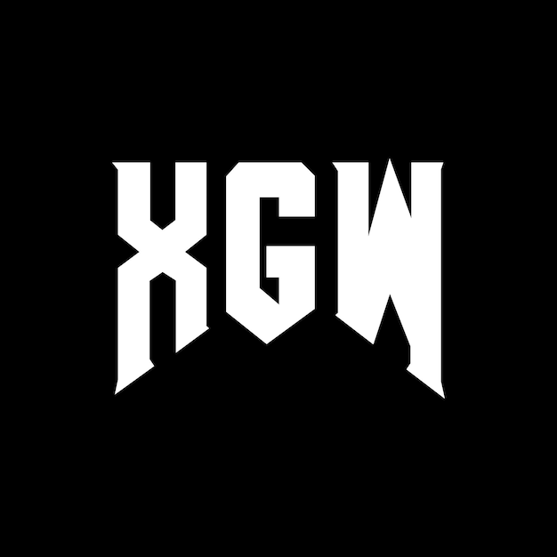 Diseño de logotipo de letra XGW para la compañía de tecnología XGW diseño de logotipo combinación de colores blanco y negro XGW logotipo XGW vector diseño XGW icono XGW alfabeto XGW tipografía diseño de logotip