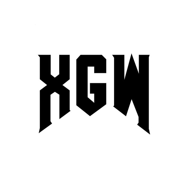 Diseño de logotipo de letra XGW para la compañía de tecnología XGW diseño de logotipo combinación de colores blanco y negro XGW logotipo XGW vector diseño XGW icono XGW alfabeto XGW tipografía diseño de logotip