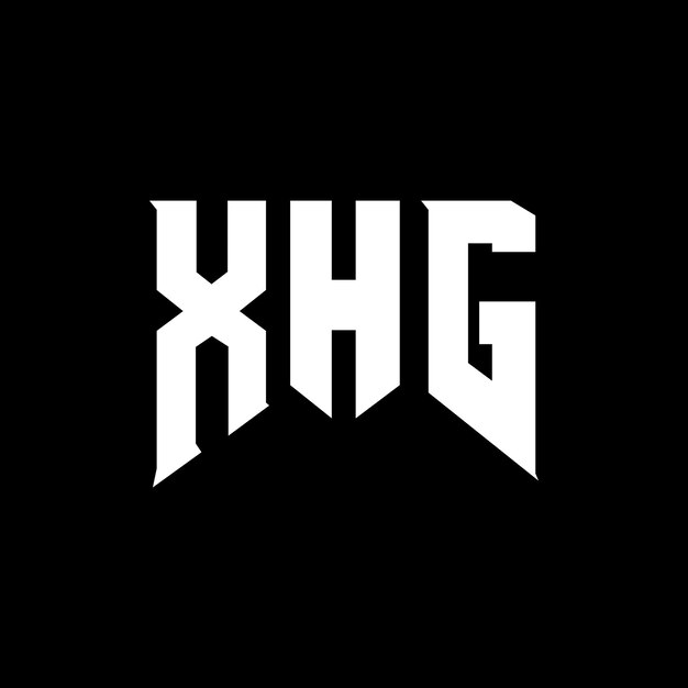 Diseño de logotipo de letra XHG para la compañía de tecnología XHG diseño de logotipo combinación de colores blanco y negro XHG logotipo XHG vector XHG diseño XHG icono XHG alfabeto XHG tipografía diseño de logotip