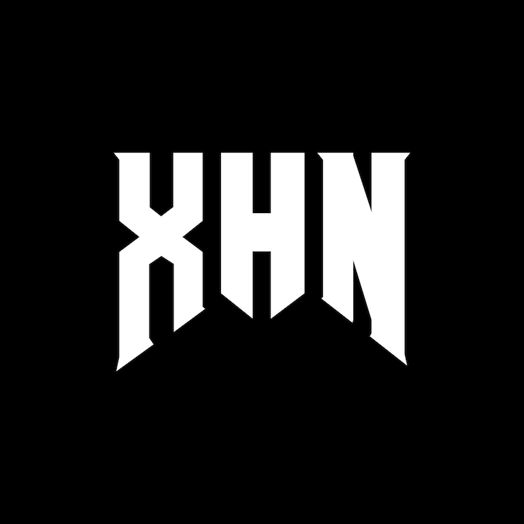 Vector diseño de logotipo de letra xhn para una empresa de tecnología diseño del logotipo xhn combinación de colores blanco y negro diseño del logó xhn vector xhn diseño del icono xhn alfabeto xhn