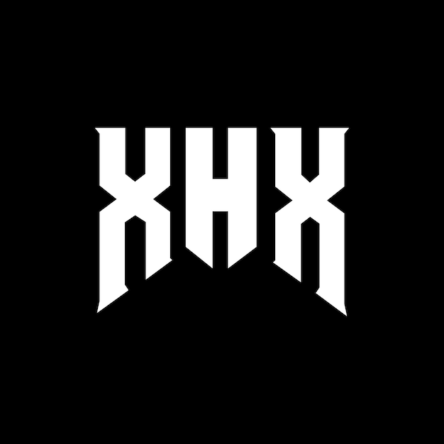 Diseño de logotipo de letra XHX para una empresa de tecnología Diseño del logotipo XHX combinación de colores blanco y negro Diseño del logó XHX vector XHX diseño del icono XHX alfabeto XHX tipografía diseño del logó