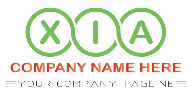 Vector diseño de logotipo de letra xia