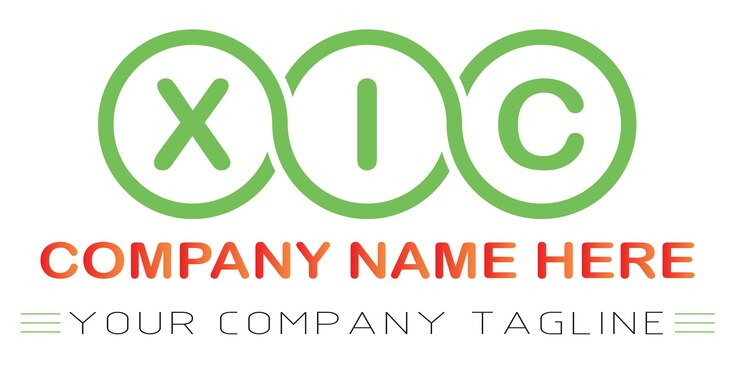 Vector diseño de logotipo letra xic