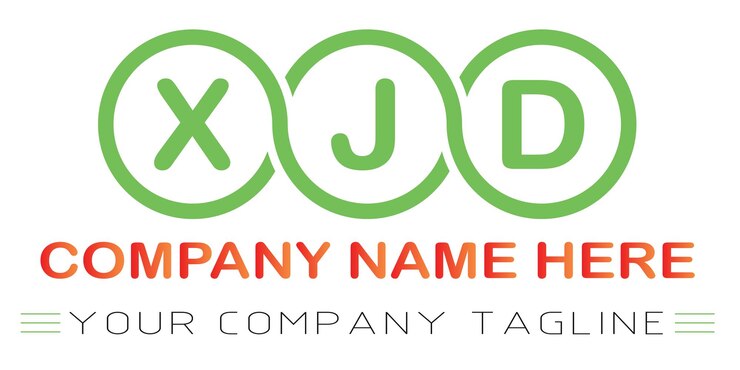 Vector diseño de logotipo de letra xjd