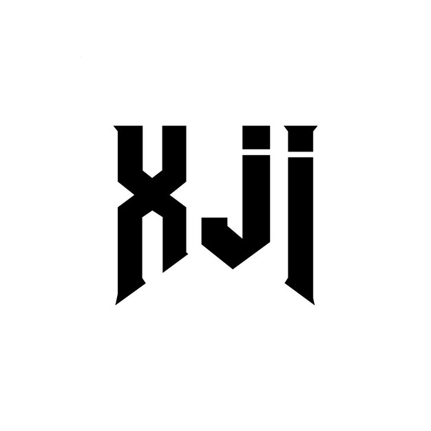 Diseño de logotipo de letra XJI para la compañía de tecnología XJI diseño de logotipo combinación de colores blanco y negro XJI logotipo XJI vector XJI diseño XJI icono XJI alfabeto XJI tipografía diseño del logotipo