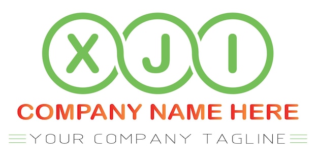 Diseño de logotipo de letra XJI